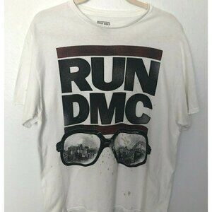 RUN DMC Graphic Print Distressed Band T Shirt